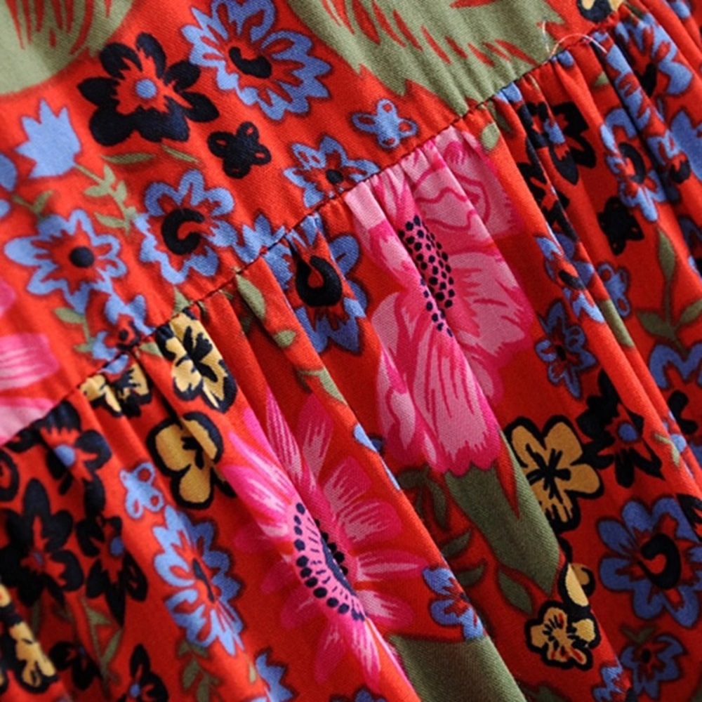 TheBoldBohemian Floral Maxi Dress - Pink and Red - Picture 6 of 7